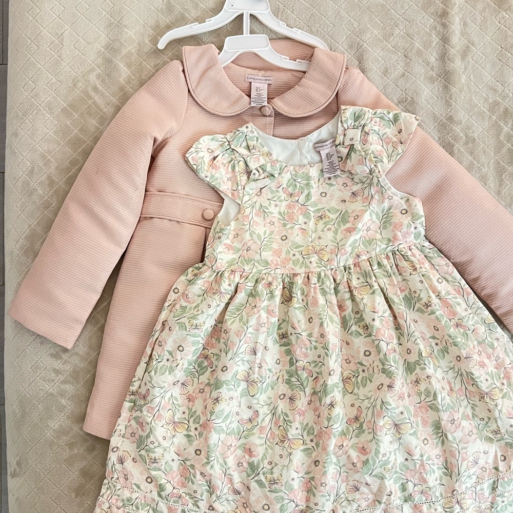 Catherine Malandrino Pink and Green Sleeveless Sundress